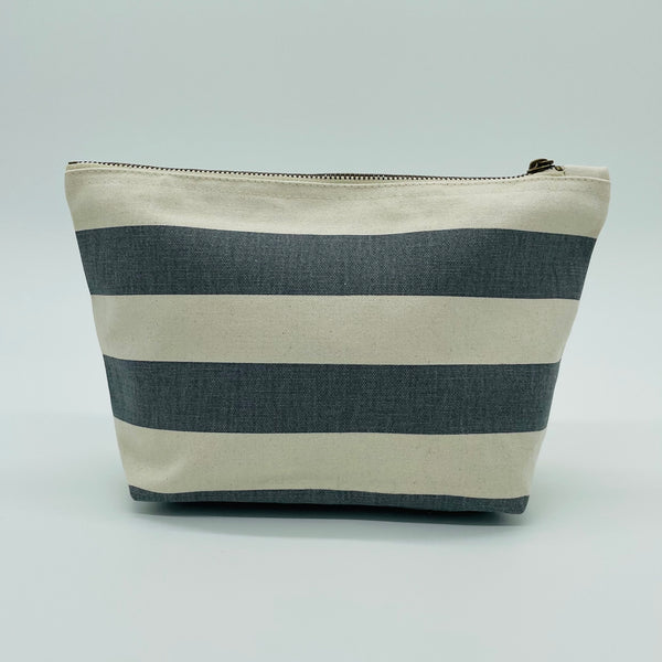 The Grey Stripe Kit Pouch